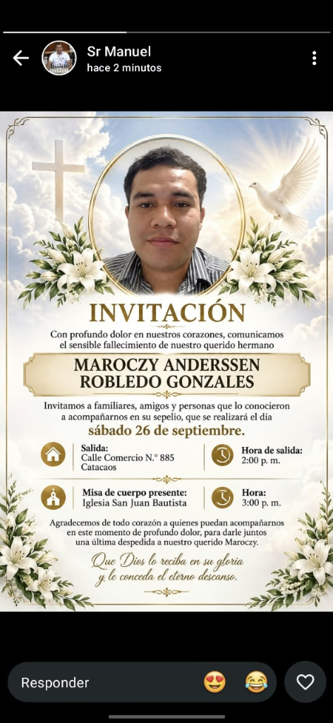 Invitación Sepelio Maroczy Anderssen Robledo Gonzales